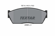 2089501 TEXTAR sada brzdových platničiek kotúčovej brzdy 2089501 TEXTAR