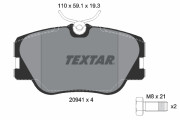 2094102 Sada brzdových destiček, kotoučová brzda epad TEXTAR