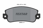 2095005 Sada brzdových destiček, kotoučová brzda TEXTAR