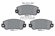 2095006 TEXTAR sada brzdových platničiek kotúčovej brzdy 2095006 TEXTAR