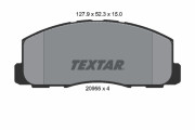 2095501 TEXTAR sada brzdových platničiek kotúčovej brzdy 2095501 TEXTAR