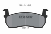 2095701 TEXTAR sada brzdových platničiek kotúčovej brzdy 2095701 TEXTAR