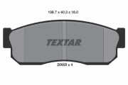 2095802 TEXTAR sada brzdových platničiek kotúčovej brzdy 2095802 TEXTAR