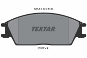 2101204 TEXTAR sada brzdových platničiek kotúčovej brzdy 2101204 TEXTAR