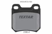2105002 TEXTAR sada brzdových platničiek kotúčovej brzdy 2105002 TEXTAR