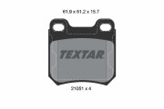 2105101 TEXTAR sada brzdových platničiek kotúčovej brzdy 2105101 TEXTAR