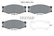 2109902 TEXTAR sada brzdových platničiek kotúčovej brzdy 2109902 TEXTAR