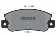 2110701 TEXTAR sada brzdových platničiek kotúčovej brzdy 2110701 TEXTAR