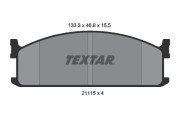 2111501 TEXTAR sada brzdových platničiek kotúčovej brzdy 2111501 TEXTAR