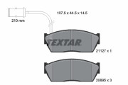 2112701 TEXTAR sada brzdových platničiek kotúčovej brzdy 2112701 TEXTAR