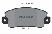 2113102 TEXTAR sada brzdových platničiek kotúčovej brzdy 2113102 TEXTAR