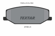 2114202 TEXTAR sada brzdových platničiek kotúčovej brzdy 2114202 TEXTAR