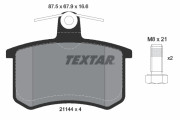 2114401 TEXTAR sada brzdových platničiek kotúčovej brzdy 2114401 TEXTAR