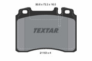 2115305 TEXTAR sada brzdových platničiek kotúčovej brzdy 2115305 TEXTAR