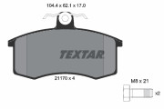 2117002 TEXTAR sada brzdových platničiek kotúčovej brzdy 2117002 TEXTAR