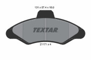 2117105 TEXTAR sada brzdových platničiek kotúčovej brzdy 2117105 TEXTAR