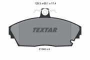 2124502 TEXTAR sada brzdových platničiek kotúčovej brzdy 2124502 TEXTAR