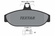 2126601 TEXTAR sada brzdových platničiek kotúčovej brzdy 2126601 TEXTAR