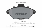 2129802 Sada brzdových destiček, kotoučová brzda TEXTAR
