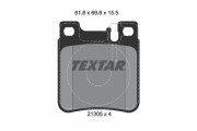 2130581 TEXTAR sada brzdových platničiek kotúčovej brzdy 2130581 TEXTAR
