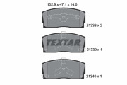 2133801 TEXTAR sada brzdových platničiek kotúčovej brzdy 2133801 TEXTAR