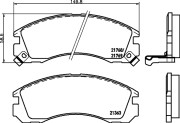 2136304 Sada brzdových destiček, kotoučová brzda TEXTAR