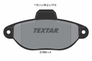 2136502 Sada brzdových destiček, kotoučová brzda Q+ TEXTAR