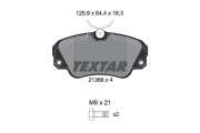 2136801 TEXTAR sada brzdových platničiek kotúčovej brzdy 2136801 TEXTAR