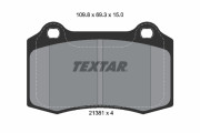 2138102 TEXTAR sada brzdových platničiek kotúčovej brzdy 2138102 TEXTAR