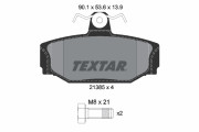 2138501 TEXTAR sada brzdových platničiek kotúčovej brzdy 2138501 TEXTAR