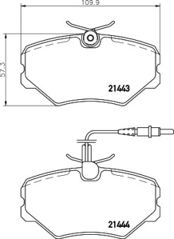 2144301 TEXTAR sada brzdových platničiek kotúčovej brzdy 2144301 TEXTAR