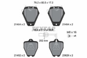 2145401 Sada brzdových destiček, kotoučová brzda TEXTAR
