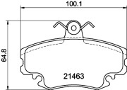 2146303 TEXTAR sada brzdových platničiek kotúčovej brzdy 2146303 TEXTAR