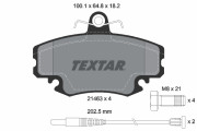 2146304 TEXTAR sada brzdových platničiek kotúčovej brzdy 2146304 TEXTAR