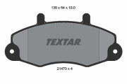 2147001 TEXTAR sada brzdových platničiek kotúčovej brzdy 2147001 TEXTAR
