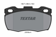 2151901 TEXTAR sada brzdových platničiek kotúčovej brzdy 2151901 TEXTAR