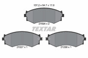 2152601 Sada brzdových destiček, kotoučová brzda TEXTAR