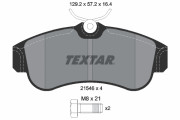 2154601 TEXTAR sada brzdových platničiek kotúčovej brzdy 2154601 TEXTAR
