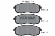 2156101 TEXTAR sada brzdových platničiek kotúčovej brzdy 2156101 TEXTAR