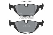 2160781 Sada brzdových destiček, kotoučová brzda Lightweight Technology TEXTAR