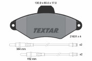 2163102 TEXTAR sada brzdových platničiek kotúčovej brzdy 2163102 TEXTAR