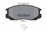 2165001 TEXTAR sada brzdových platničiek kotúčovej brzdy 2165001 TEXTAR