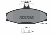 2166201 TEXTAR sada brzdových platničiek kotúčovej brzdy 2166201 TEXTAR