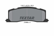 2168801 TEXTAR sada brzdových platničiek kotúčovej brzdy 2168801 TEXTAR