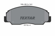 2171201 TEXTAR sada brzdových platničiek kotúčovej brzdy 2171201 TEXTAR
