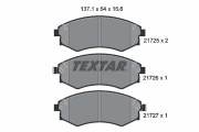 2172502 TEXTAR sada brzdových platničiek kotúčovej brzdy 2172502 TEXTAR