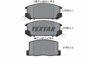 2175901 TEXTAR sada brzdových platničiek kotúčovej brzdy 2175901 TEXTAR