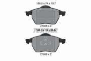2184802 Sada brzdových destiček, kotoučová brzda epad TEXTAR