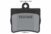2190003 TEXTAR sada brzdových platničiek kotúčovej brzdy 2190003 TEXTAR