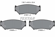 2190701 TEXTAR sada brzdových platničiek kotúčovej brzdy 2190701 TEXTAR